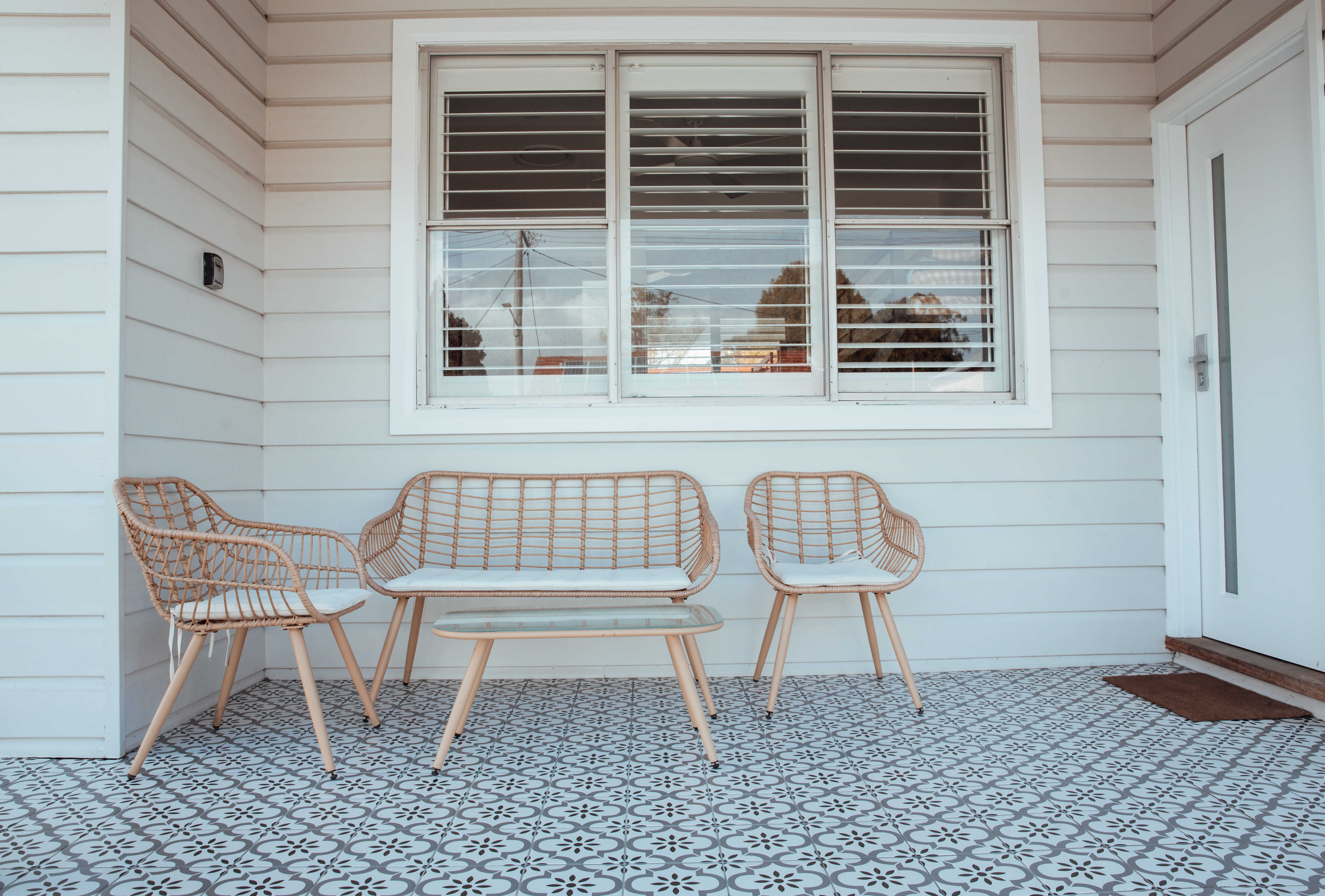 Open living and dining area